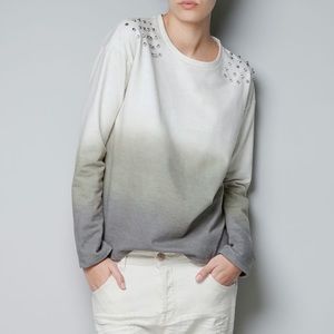 Zara ombré studded sweater